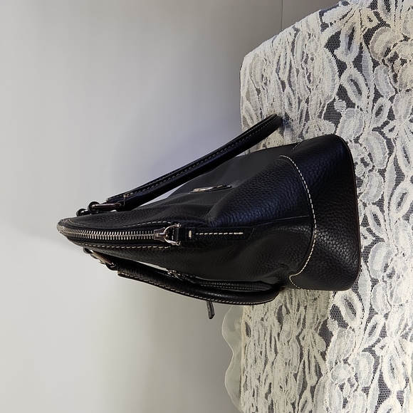 Dooney and Bourke Black Pebble Leather Satchel - Picture 5 of 16